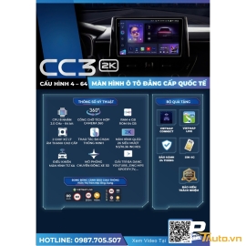 Màn Hình Ô tô CC3 2K 360 Liền Camera 360